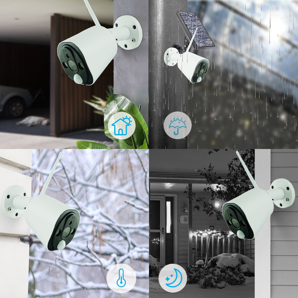 2 million pixel high-definition solar low-power camera outdoor waterproof home wifi surveillance camera